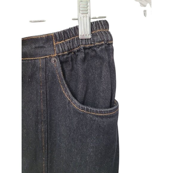 Cathy Daniels Long Denim Skirt Vtg Women's M Straight Pockets Elastic Back - Picture 5 of 16